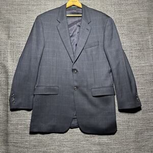 Lauren Ralph Lauren Wool Blazer Men's 42L Black Herringbone Windowpane
